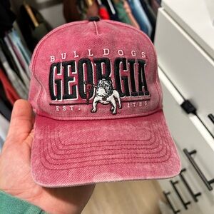 Georgia Bulldogs Vintage Red Dog Cap